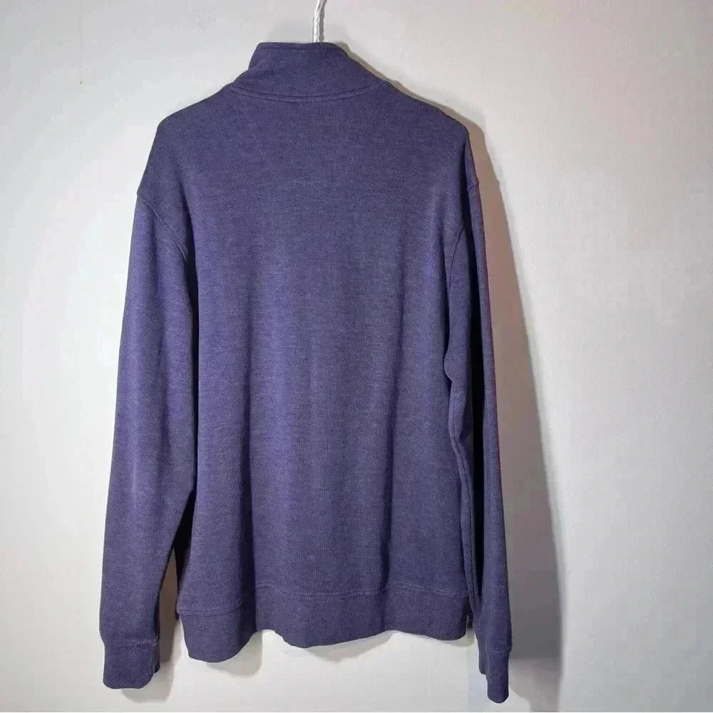 VAN HAUSEN mans pullover jacket sweater cotton 3/4 zip size Extra Large
